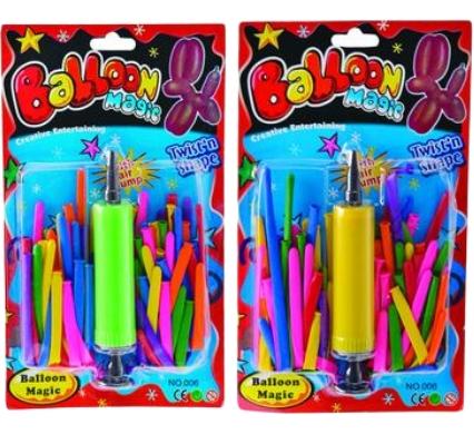 Balloons - 36 Pieces - With Air Pump - Mixed Colours