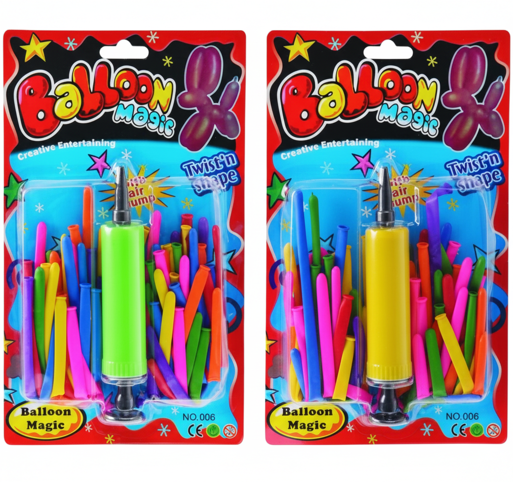 Mixed Colours Balloons with Air Pump (36 Pieces)