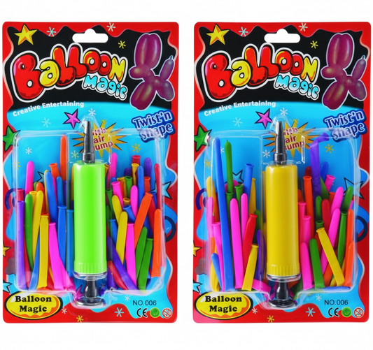 Mixed Colours Balloons with Air Pump (36 Pieces)