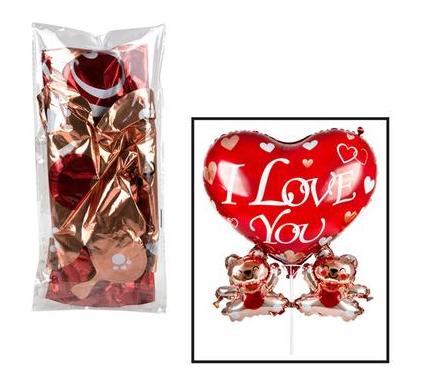 Balloon Teddy Love - Air Inflated