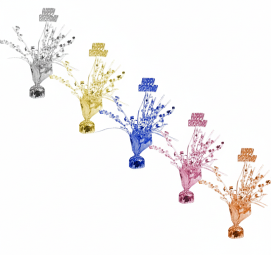 Helium Balloon Weight - Happy Birthday - Various Colors
