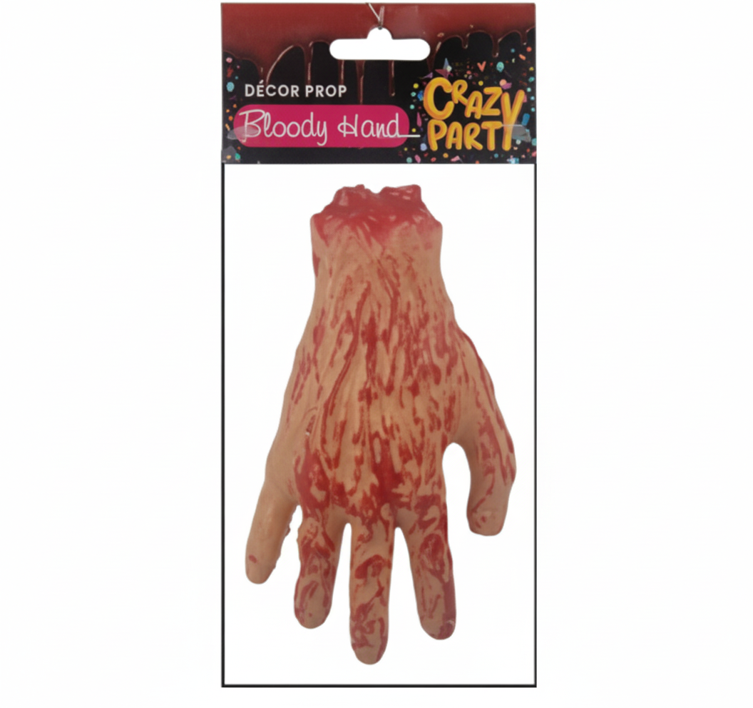Plastic Bloody Hand Party Prop