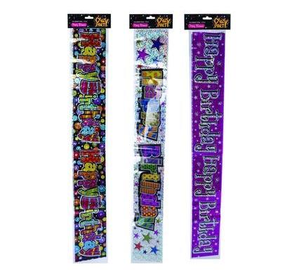 Party Banner Celebration Foil - Length 1.75m