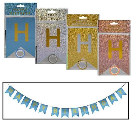 Party Banner Happy Birthday - 2 Meter