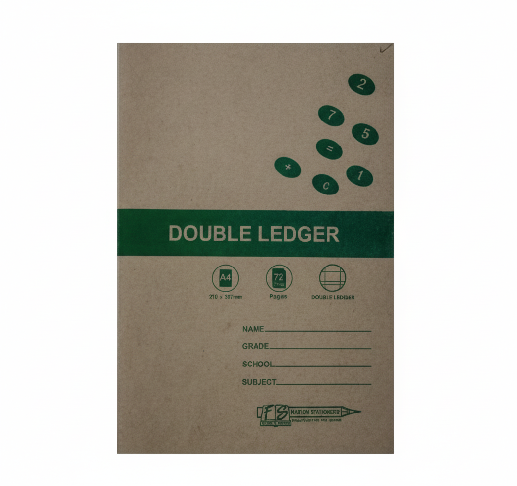 Soft-Cover Double Ledger Book with 72 Pages (A4 Size) - 20 Pack