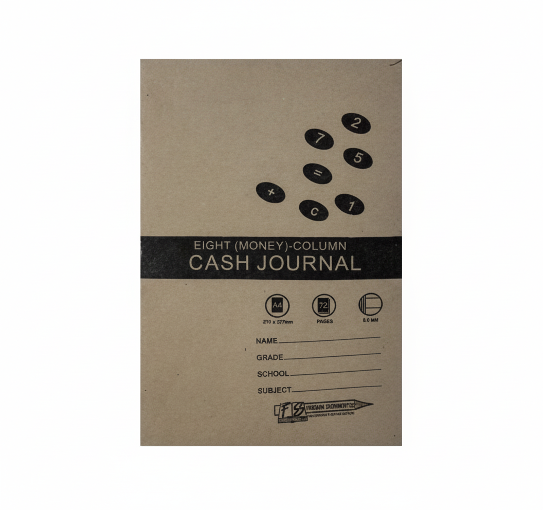 Soft Cover Cash Journal Book with 72 Pages (A4)