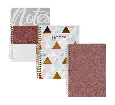 Novelty Notebook Spiral Glamour - A5 - 70 Pages