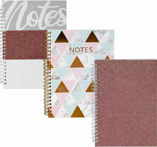 Novelty Notebook Spiral Glamour - A5 - 70 Pages