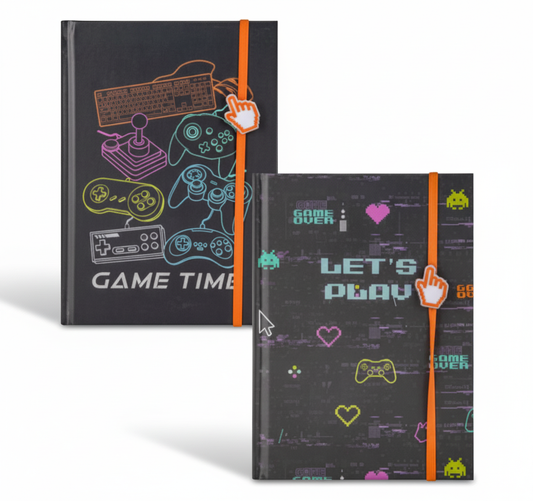Novelty Gamer Notebook with Assorted Designs (A5, 120 pages)