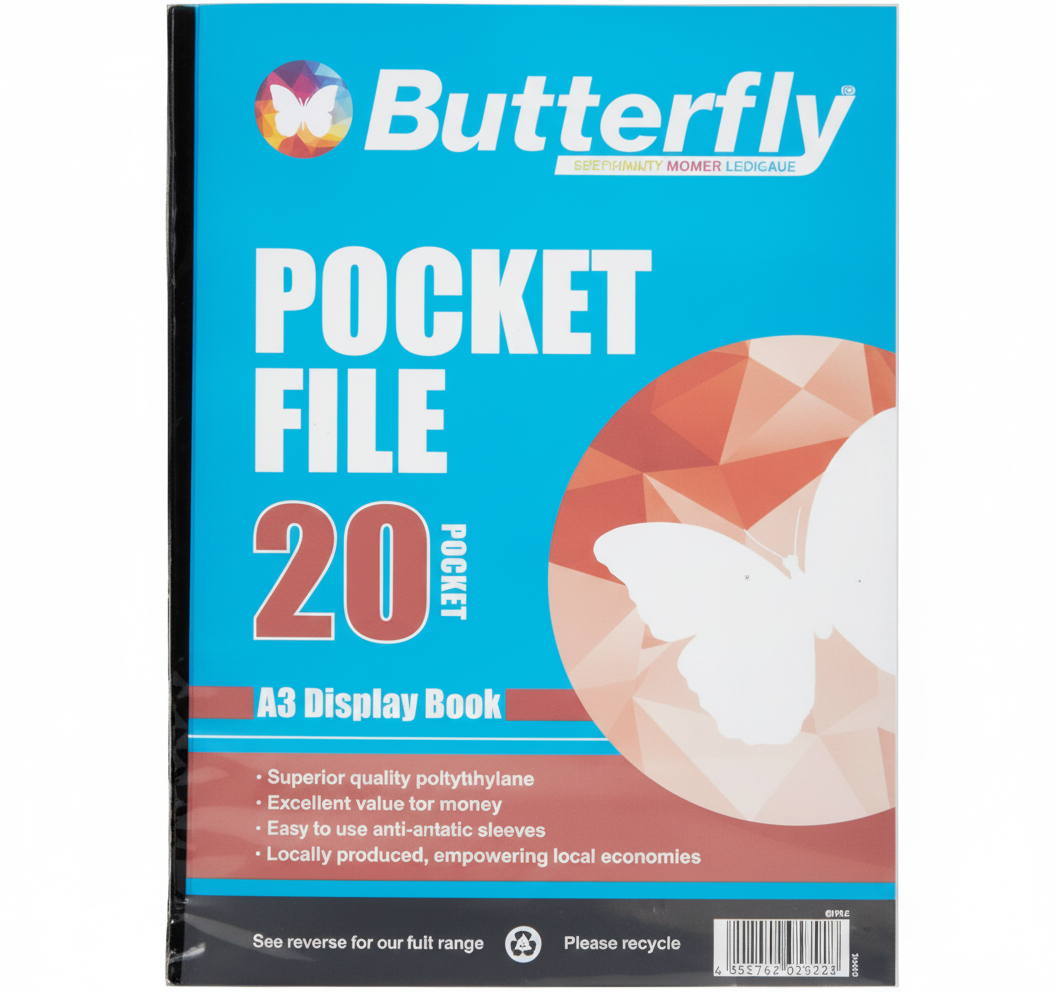 Plastic File Display Book with 20 Pages (A3)
