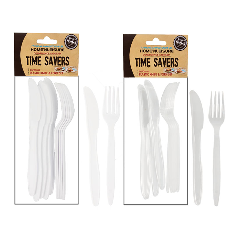 Bulk Pack 10 X Cutlery Plastic Knives White Or Clear – 10 Piece – Albatross  Wholesale
