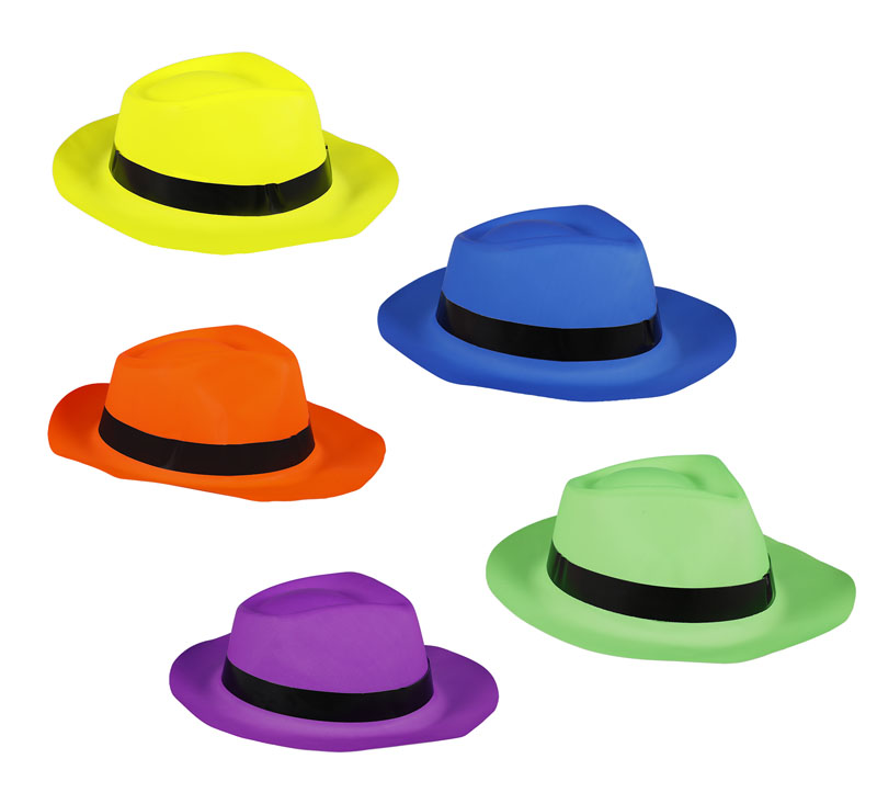 Plastic fedora store hats in bulk